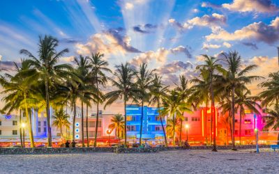 Miami Beach, Florida, USA on Ocean Drive.